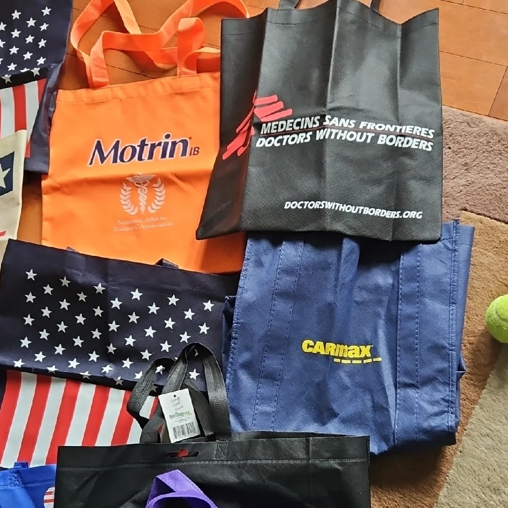 Reusable Shopping, Grocery, Storage Bags, various sizes, Lot of 12.